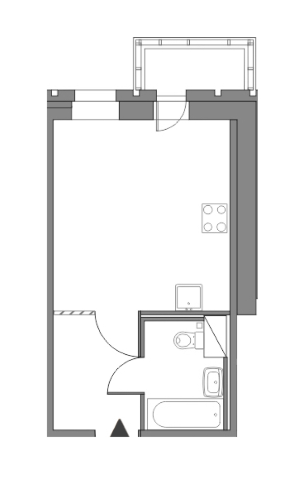 Квартира студия 25.73 м², 22/23 эт., ЖК «Приморский квартал»